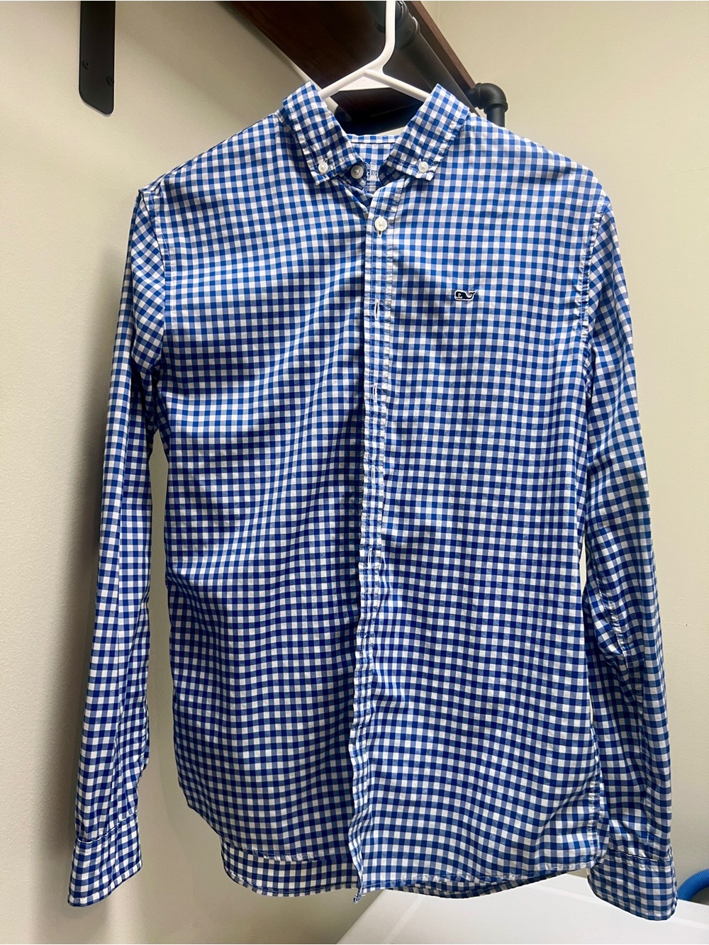 Vineyard Vines Blue and White Gingham Button-Down Shirt